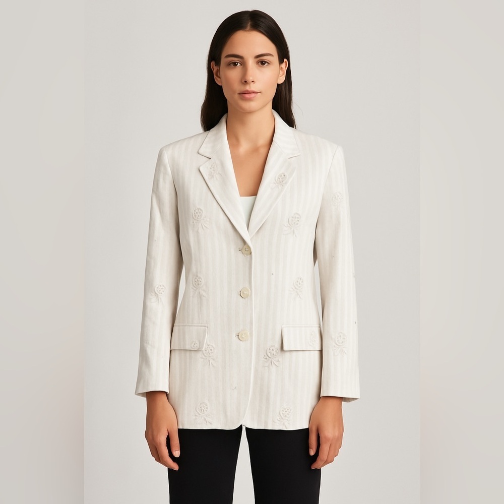 Cheatta B flower Embroidered vintage‎ blazer